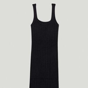 HUSH KNIT TANK DRESS | Aritzia Chenille tank sweater dress Black XS